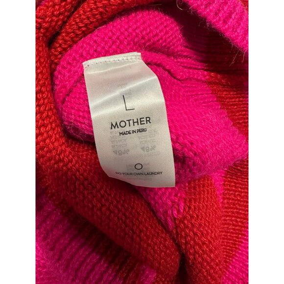 MOTHER Vibrant Red and Pink Crew Neck Sweater - Picture 13 of 13